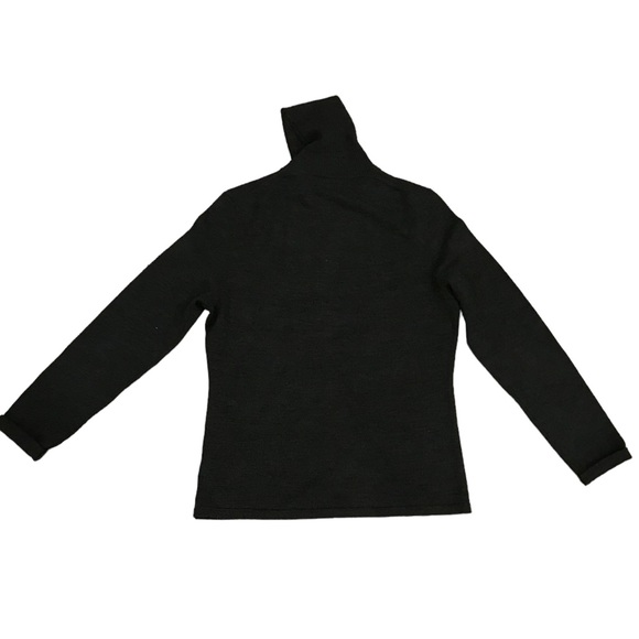 100% Merino Wool Kate Hill black turtleneck Sz PS - Picture 1 of 6